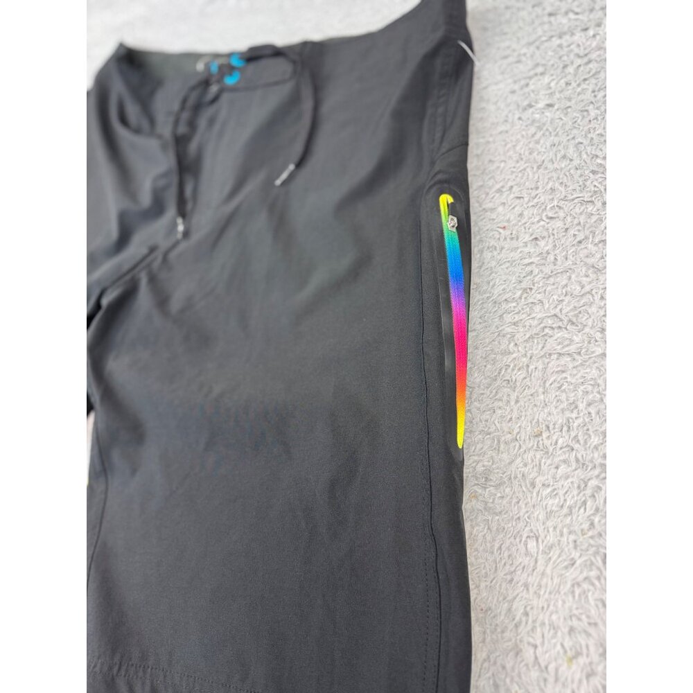 Mens Black OPFlex 4-Way Stretch Board Shorts 34 W/Zip Pocket Drawstring PreOwned - Picture 3 of 10